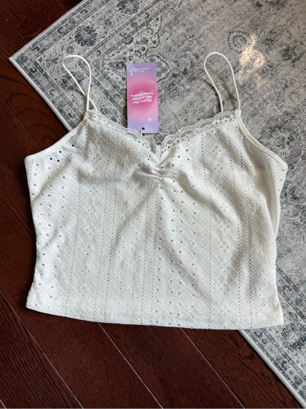 Shein White Cami Top Size Medium NWT